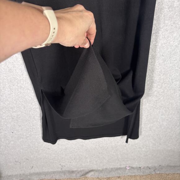 The Nines Hatch Maternity Dress Medium Midi Ribbed Slits Minimal Quiet Basic - Picture 11 of 12